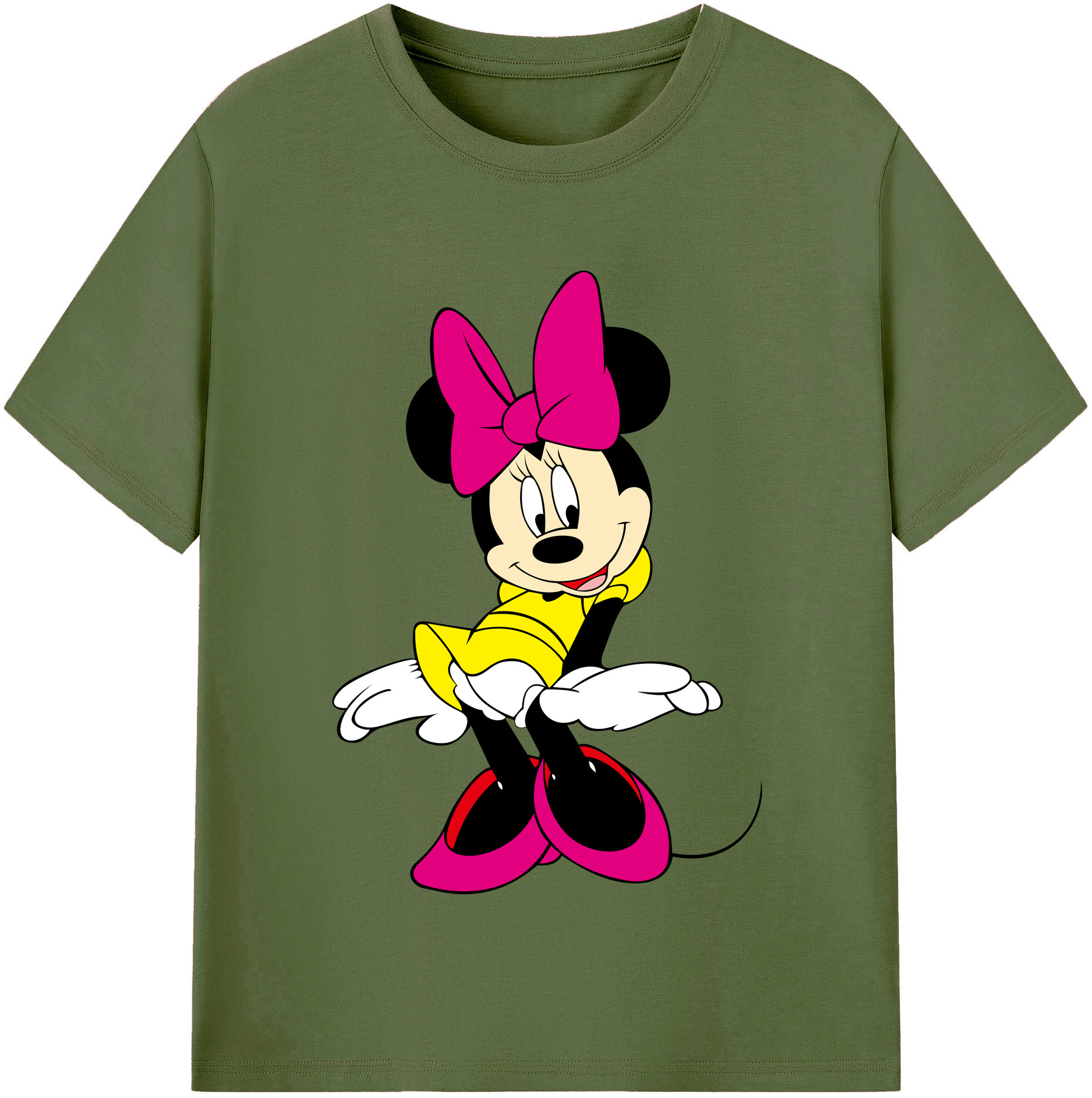 （画像用） ミッキーマウス Mickey Mouse 綿100％半袖Tシャツ（フロントプリント）